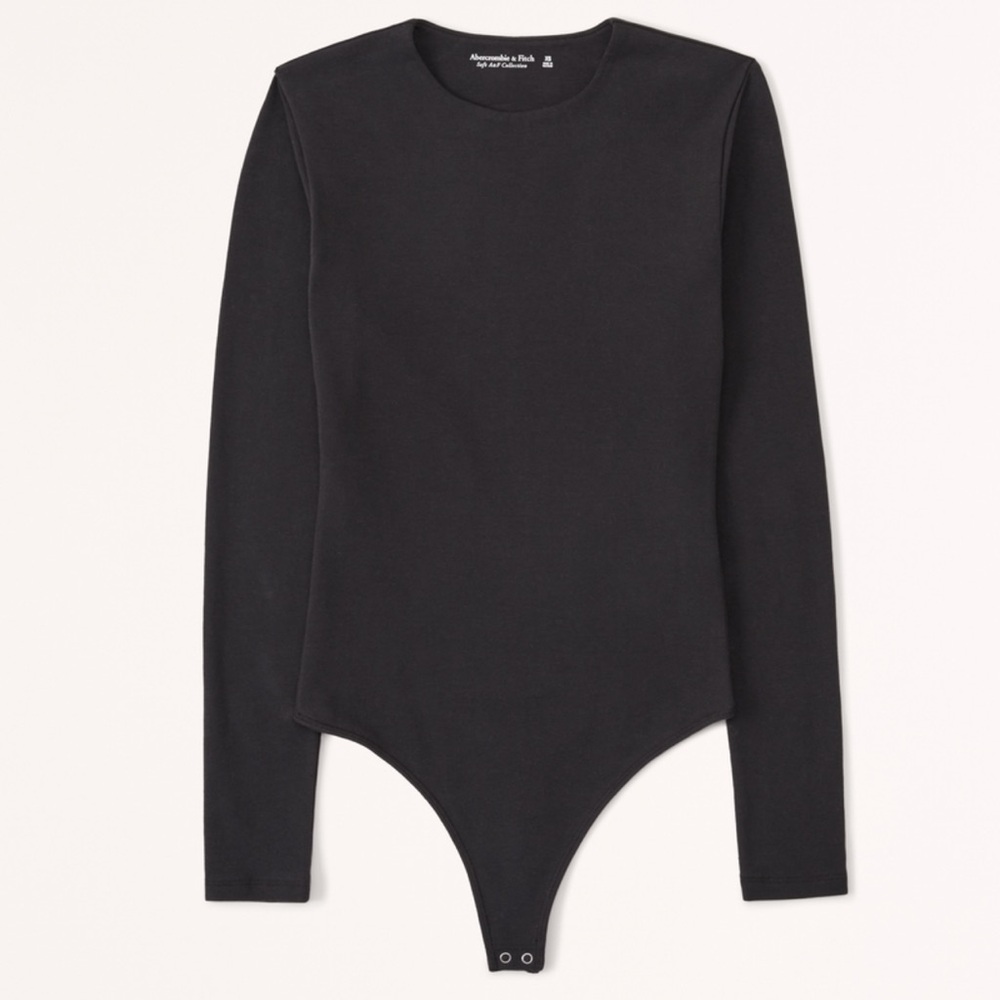 Abercrombie & Fitch Long-Sleeve Cotton Seamless Crew Bodysuit